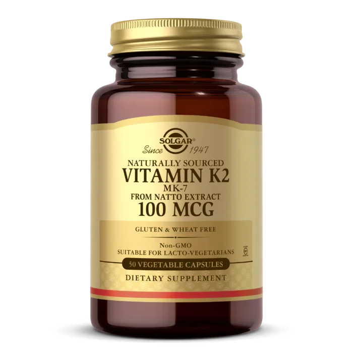 Solgar Naturally Sourced Vitamin K2 (MK-7) 100 mcg Vegetable Capsules