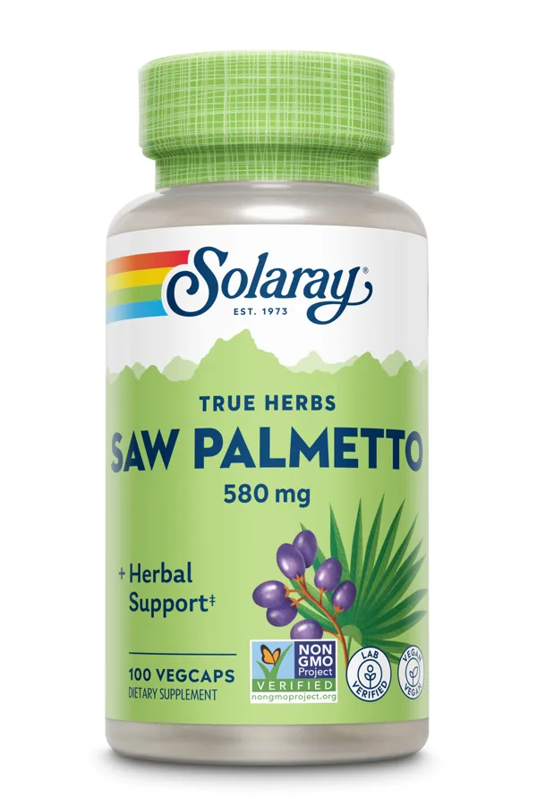 Solaray Saw Palmetto Berry 580 mg, 100 Veg Capsules