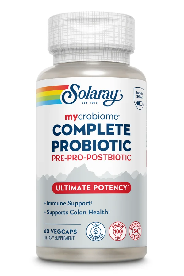 Solaray Mycrobiome Complete Probiotic Ultimate Potency, 60 Veg Capsules