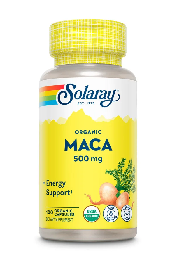 Solaray Organic Maca Root 500 mg, 100 Capsules