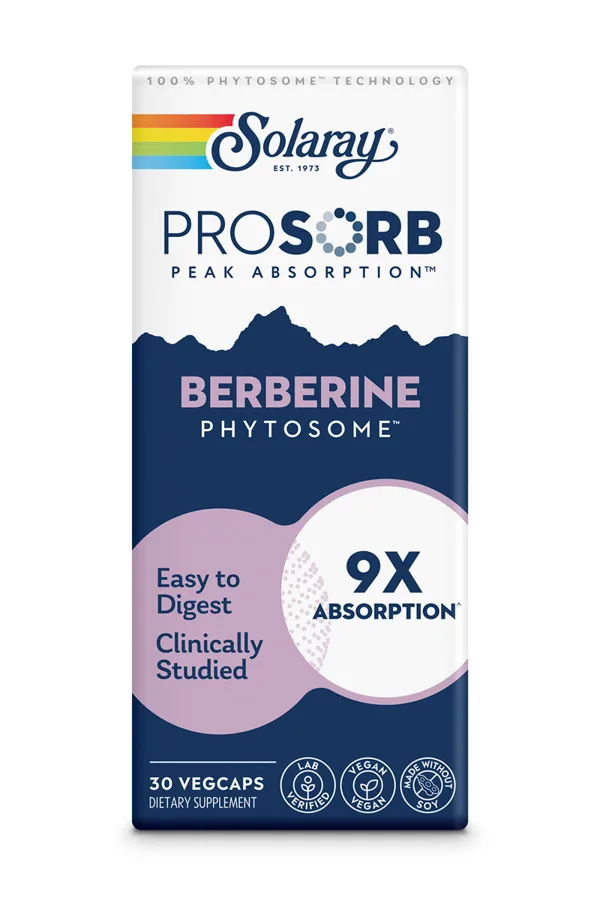 Solaray ProSorb Berberine 9x 550 mg, 30 Veg Capsules