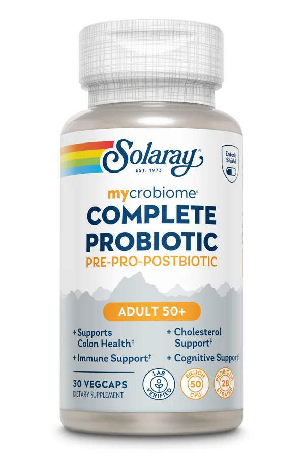 Solaray Mycrobiome Complete Probiotic Adult 50+, 30 Veg Capsules